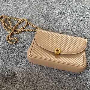 Elegant Quilted Tan Shoulder Bag